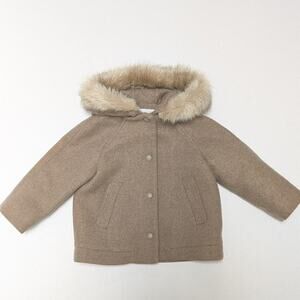 Zara Dressy Fur Hooded Coat 4T - 5T